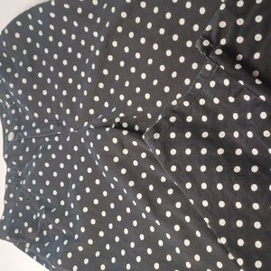 Lauren Ralph Lauren black with white polka dots size 10 straight leg jean